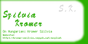 szilvia kromer business card